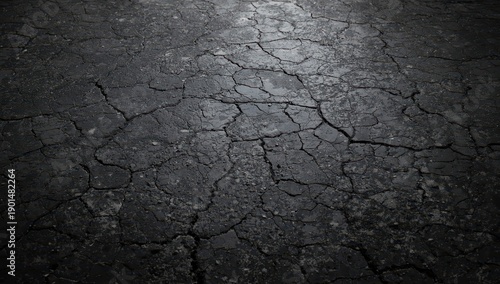 Rough asphalt’s cracked surface texture