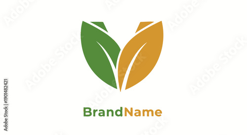 A stylized leaf logo design concept.