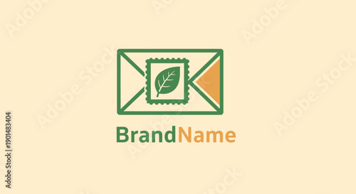 Eco friendly brand logo template design.