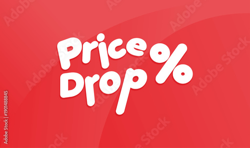 A vibrant vector design featuring bold "Price Drop"