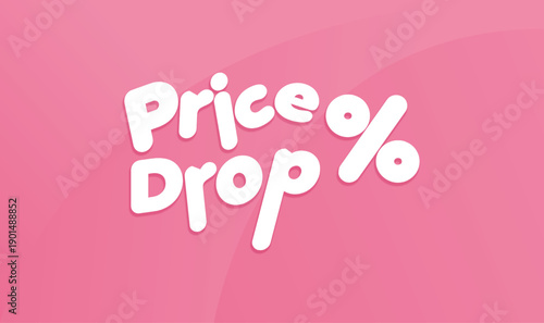 A vibrant vector design featuring bold "Price Drop"