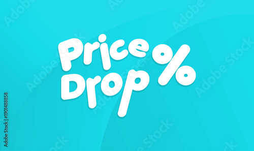 A vibrant vector design featuring bold "Price Drop"