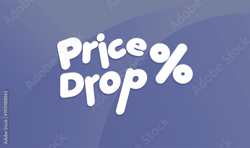 A vibrant vector design featuring bold "Price Drop"