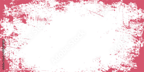 Red watercolor paint splashes and blood-red ink stains create a grungy abstract texture on paper with a decorative frame design for a bold artistic wallpaper backdrop