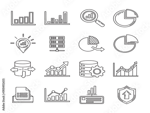 Elegant analytics symbols illustrating modern business insights