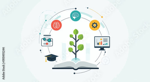 Visualizing the journey of knowledge from education to innovation and technological advancement