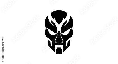 Abstract geometric mask graphic illustration