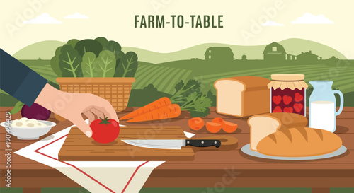 Fresh Farm Produce Being Prepared for a Wholesome Meal