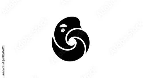 Abstract graphic black and white design