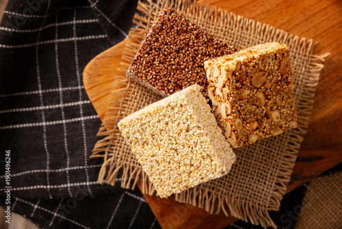 Wallpaper Mural Amaranth Candy. Alegrias. Typical Mexican candy made from amaranth seeds and honey or sugar, molded into various shapes, such as bars or sugar skulls. This is the most common way to consume amaranth. Torontodigital.ca