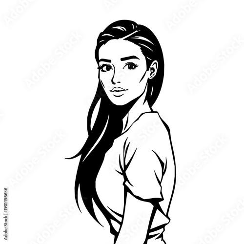 girl with long hair