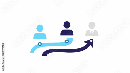 People icons with arrow pointing right.