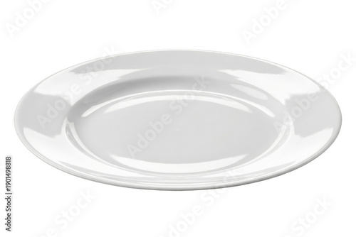 Wallpaper Mural Shiny White Ceramic Serving Dish, Elevated View Torontodigital.ca