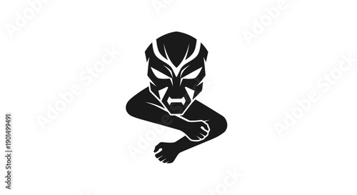 Abstract illustration of powerful mask