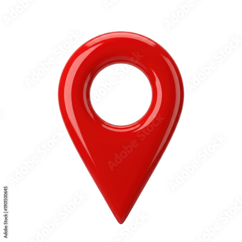 Wallpaper Mural Shiny Red 3D Map Marker Pointer Icon Torontodigital.ca
