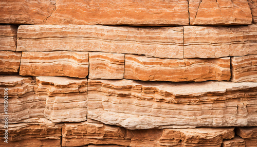 horizontal layers of red sa...