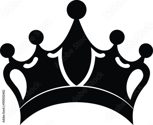 Elegant Crown Icon Royalty Emblem Symbol Design Element