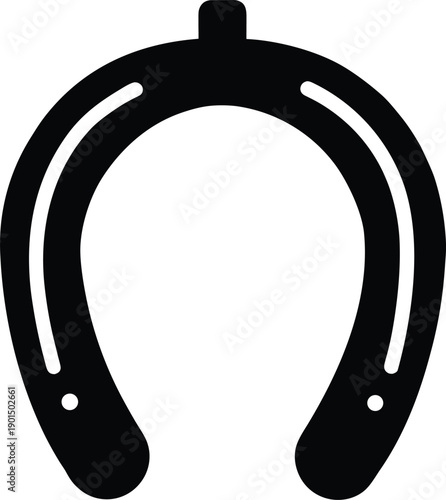 Simple Black Horseshoe Icon