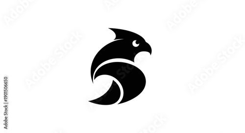 Abstract silhouette of a bird in flight