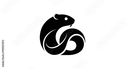 Abstract rat symbol illustration