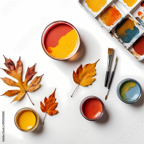 set of autumn leaves