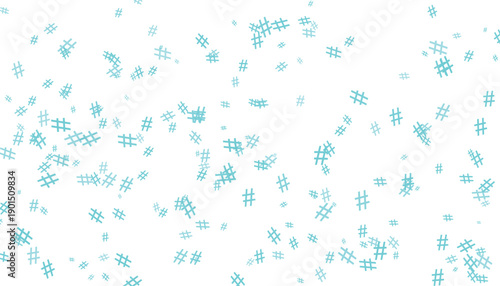 A beautiful image of blue particles scattered on a white background