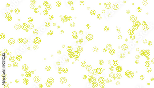 A vibrant pattern of yellowletar on a white background.