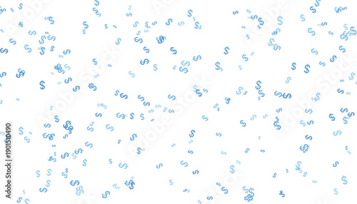A serene image of blue particles scattered against a white background