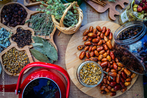 Wallpaper Mural Dried fruits, herbs, and flowers. Dried winter garden. Torontodigital.ca