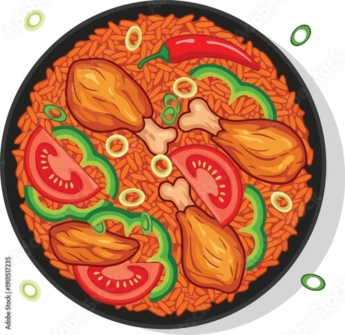 vector illustration of a pizza