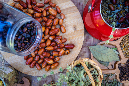 Wallpaper Mural Dried fruits, herbs, and flowers. Dried winter garden. Torontodigital.ca