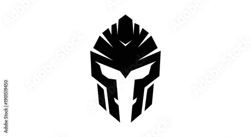 Abstract warrior helmet illustration design