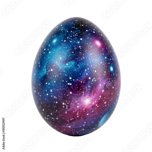 Galaxy painted Easter egg