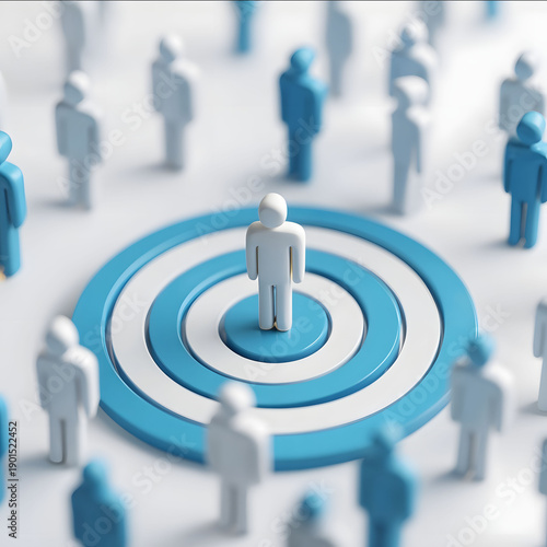 Customer target audience customization customer personalization services solid white background 4k