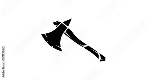 Axe icon black silhouette on white background