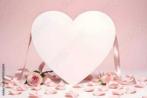 Romantic Heart Valentine Rose Mockup