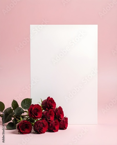 Red Rose Luxury Card Mockup