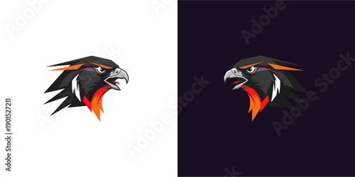 Dynamic Eagle Logo Design for Branding, Graphic Art, Modern Style, Minimalist Background