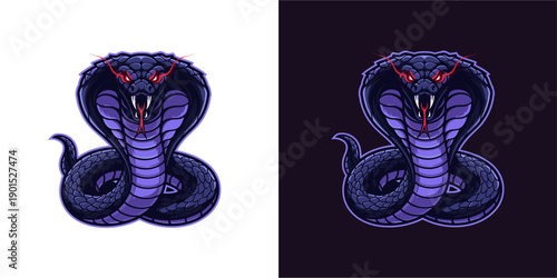 Vibrant Snake Illustration, Wildlife Art, Graphic Design, Digital Artwork, Colorful Background, Artistic Perspective, Serpent Concept