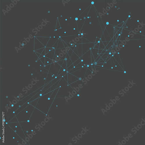 Digital Constellation Abstract Network in Space. Vector background