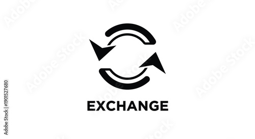 Circular arrows icon symbolizes a business exchange 