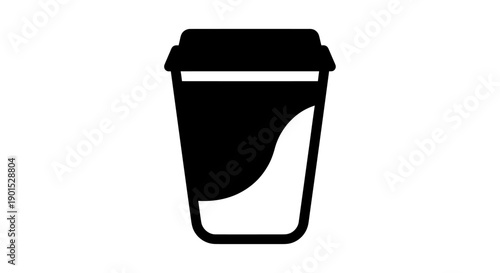 Black and white coffee cup icon