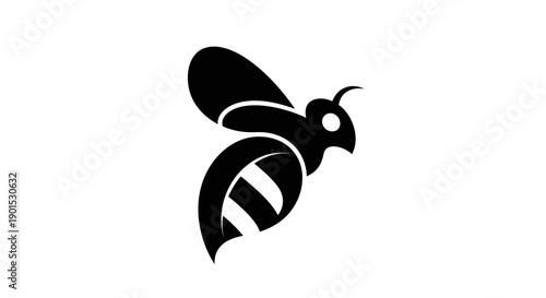 Black and white bee symbol