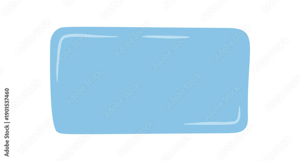 Fototapeta premium Blue hand drawn fluid quote frame with rectangle box and banner shape. Template for textbox and card with unique background for message. Modern frame design communication or decor.