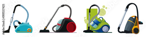 Vacuum Cleaner Nozzle Flat Vector Illustration on Transparent Background