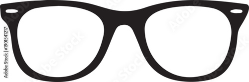 Eyeglasses icon, glasses frame symbol, optical eyewear illustration