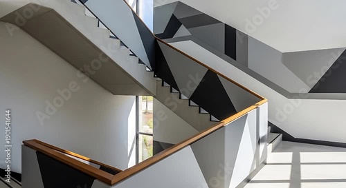 Contemporary Staircase with Clean Architectural Lines