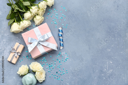 Composition with gift box, ...