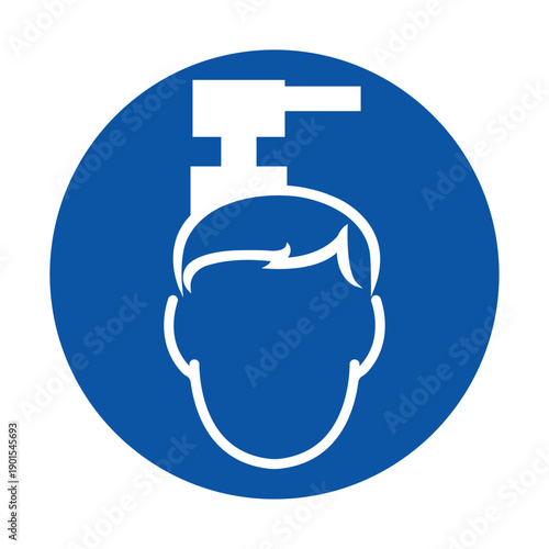 Iconic Symbol of Hair Care Product Application and Hairstyling Services