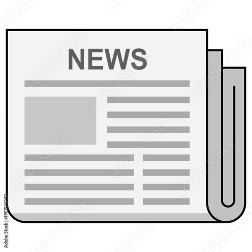 Newsprint: A stack of newspaper with a NEWS headline, symbolizes the daily source of information and the evolving media landscape.